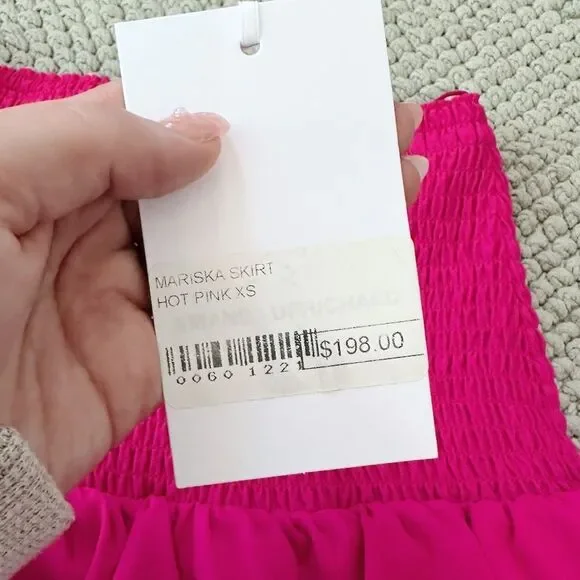 NWT Amanda Uprichard Mariska Hot Pink Skirt